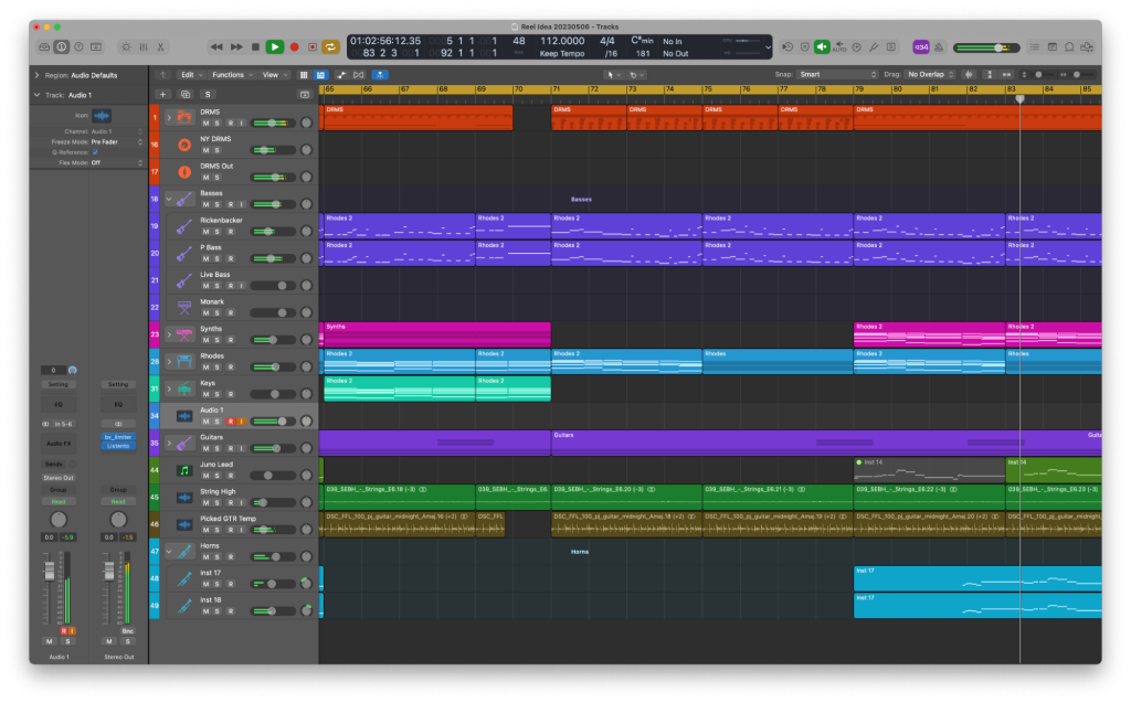 As we’ve routed audio from OMNIBUS A into OMNIBUS B channels 5 and 6, simply select a stereo input and select inputs 5 and 6.